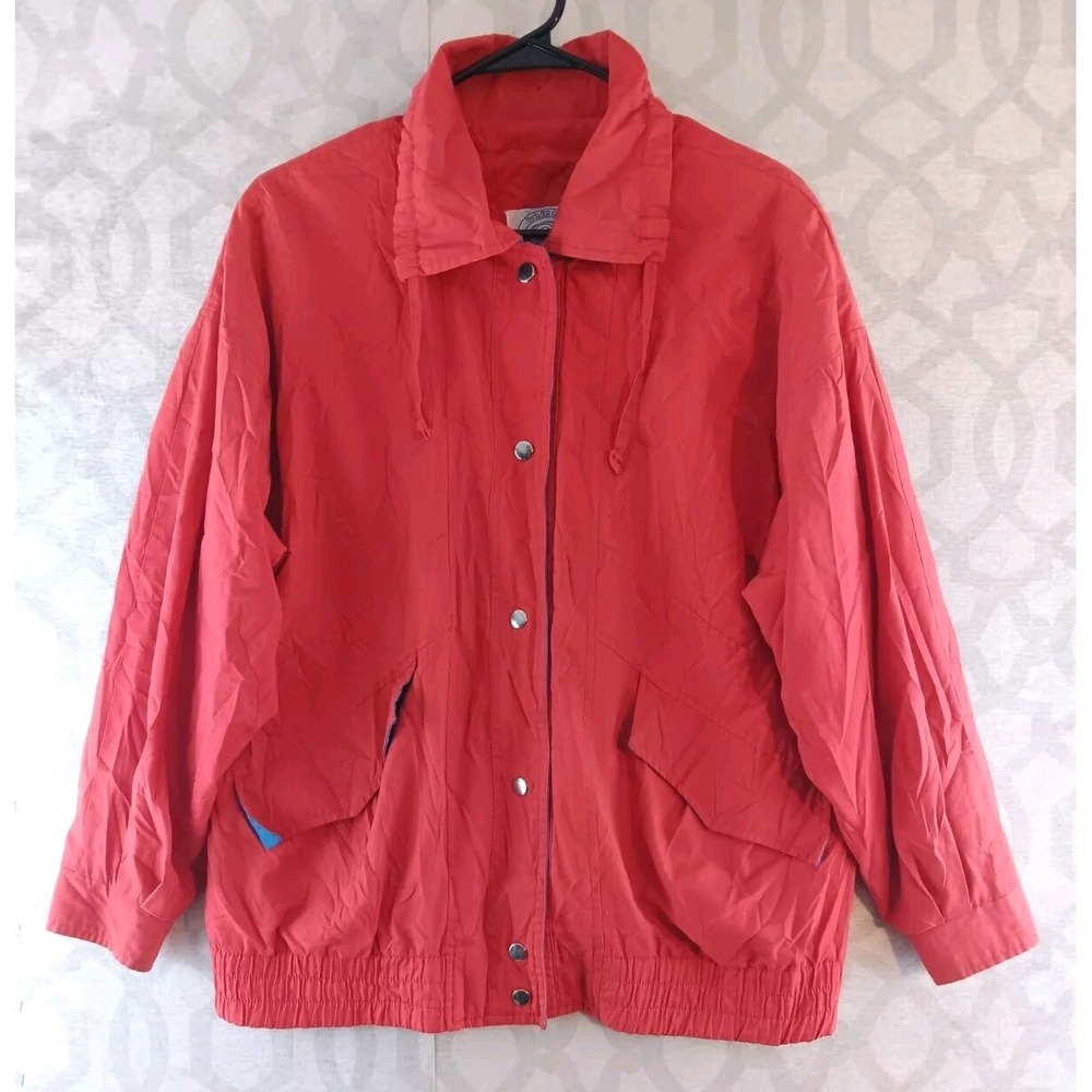 Vintage Be in the Current Seen Jacket Womens‎ Large Red Long Sleeve